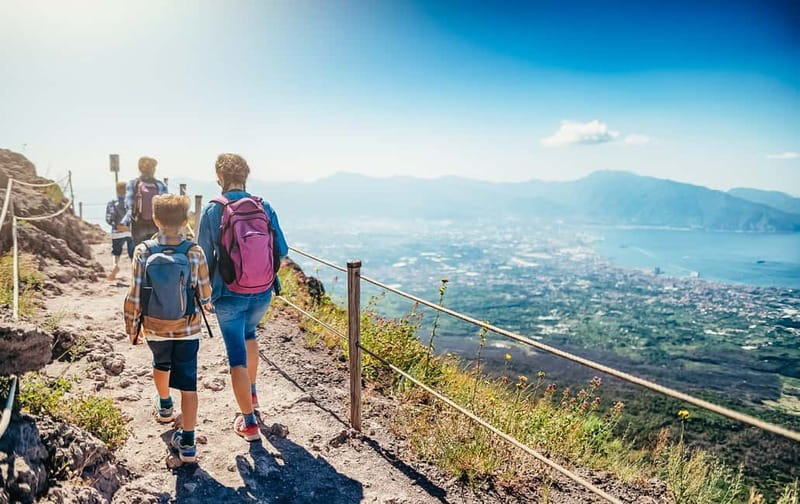 Naples: Pompeii and Vesuvius Day Trip - Walking up Vesuvius and looking into the crater