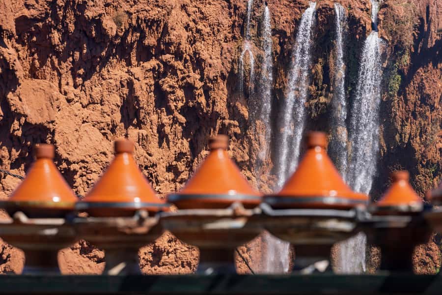 Ouzoud Waterfalls: Day Trip from Marrakech - Taking the boat close to the falling water