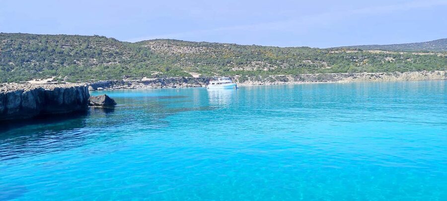 Pafos,Blue Lagoon,Latchi,day trip, coach boat+waterslide. - The EDRO III wreck and the coastal road