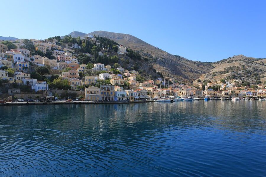 Rhodes: Day Trip to Symi Island by Fast Boat - First View of Gialos