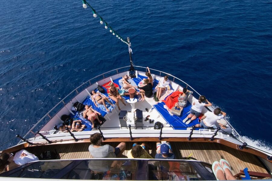 Rhodes: Lindos Cruise with 2 Swim Stops - Finding the boat at Mandraki port