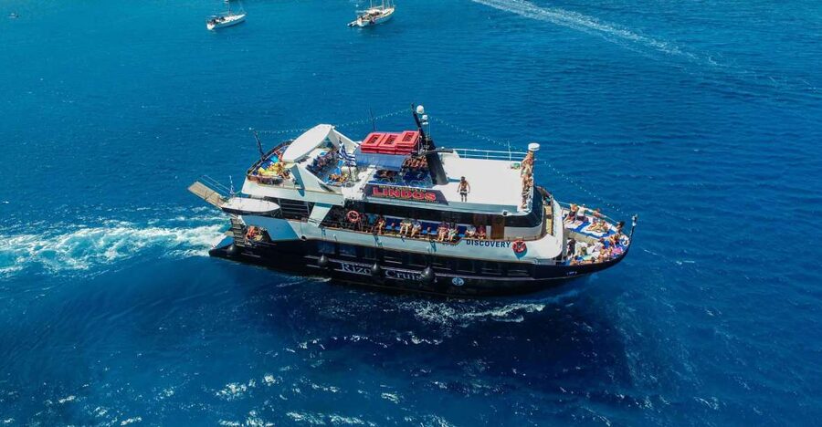 Rhodes: Lindos Cruise with 2 Swim Stops - The boat ride along Rhodes east coast