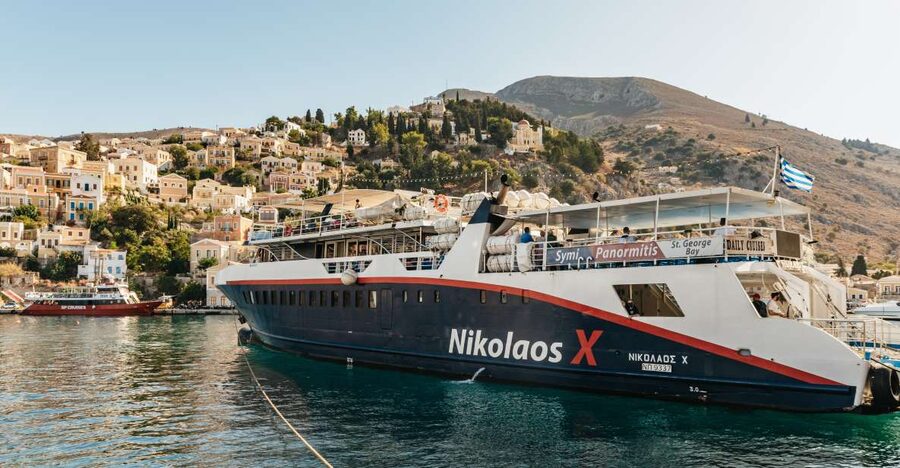 Rhodes: Symi Island & Panormitis Monastery Day Trip by Boat - Meeting the boat at Mandraki Port
