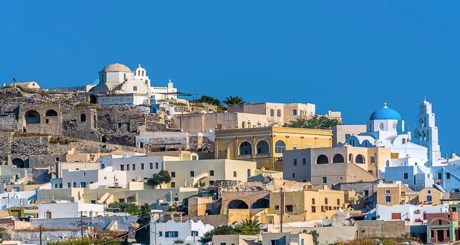 Santorini: Guided Island Day Trip with Beach Visit - Pyrgos and the quieter side of the island