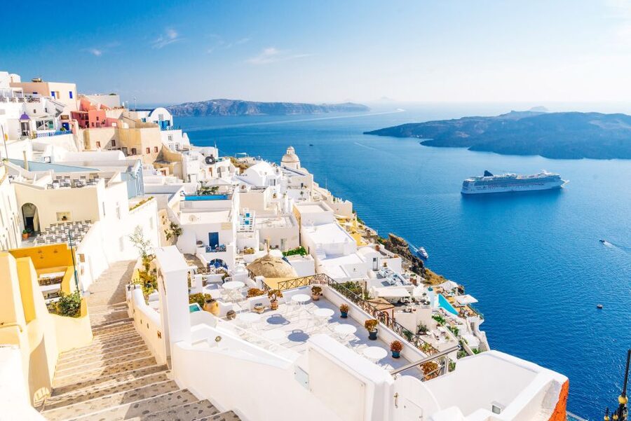 Santorini: Guided Island Day Trip with Beach Visit - Prophet Elias: Santorini from its high point