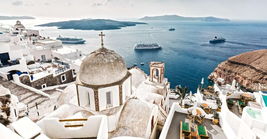 Santorini: Island Highlights Guided Day Trip with Oia Sunset - Pyrgos shows a quieter village side