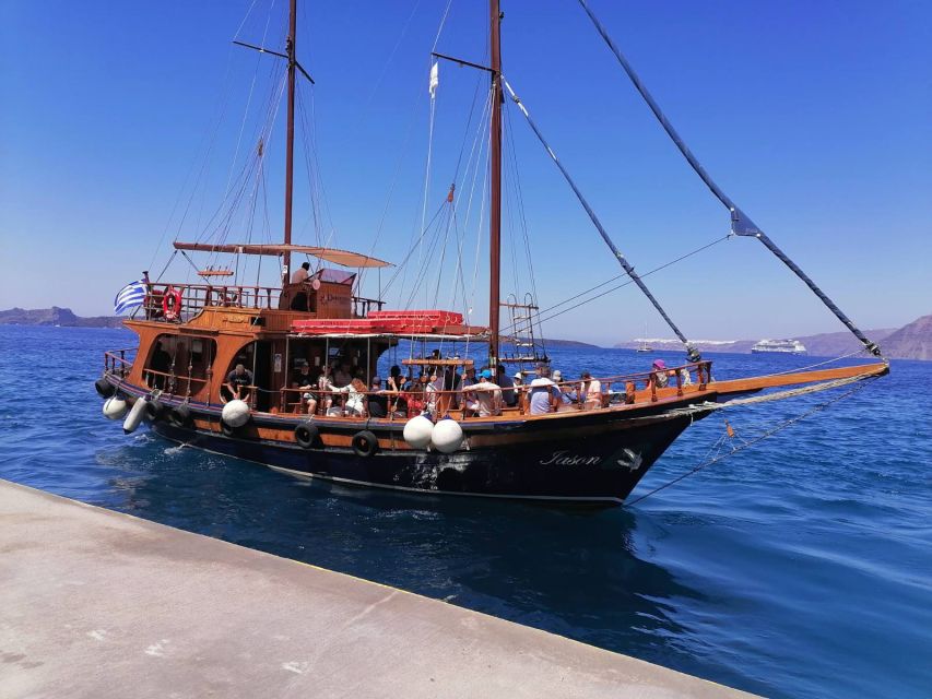 Santorini: Mythical Day Trip to Akrotiri with Volcano Cruise - Transport, pickup points, and timing