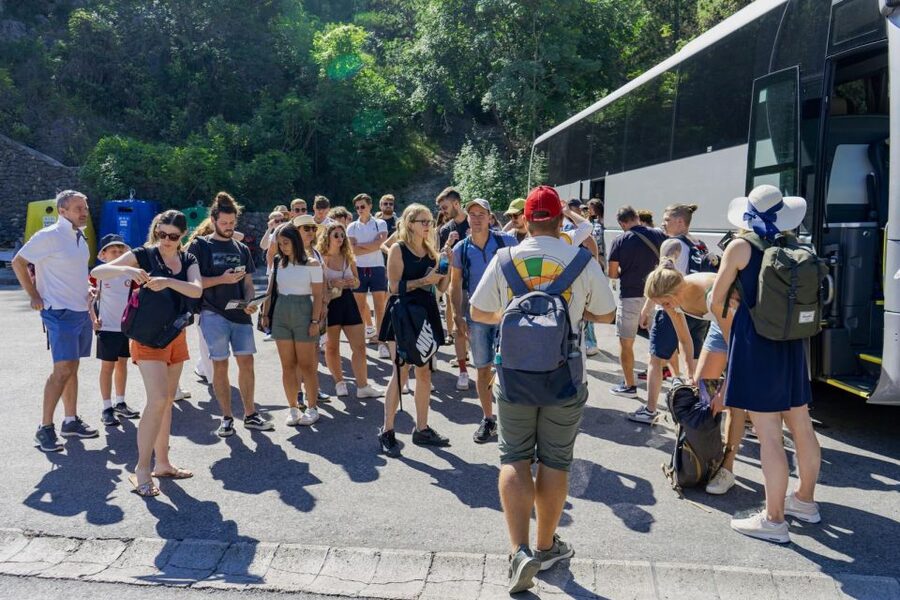 Split: Krka Waterfalls Guided Day Trip with Swim & Boat Tour - The 30-minute boat cruise toward Skradin