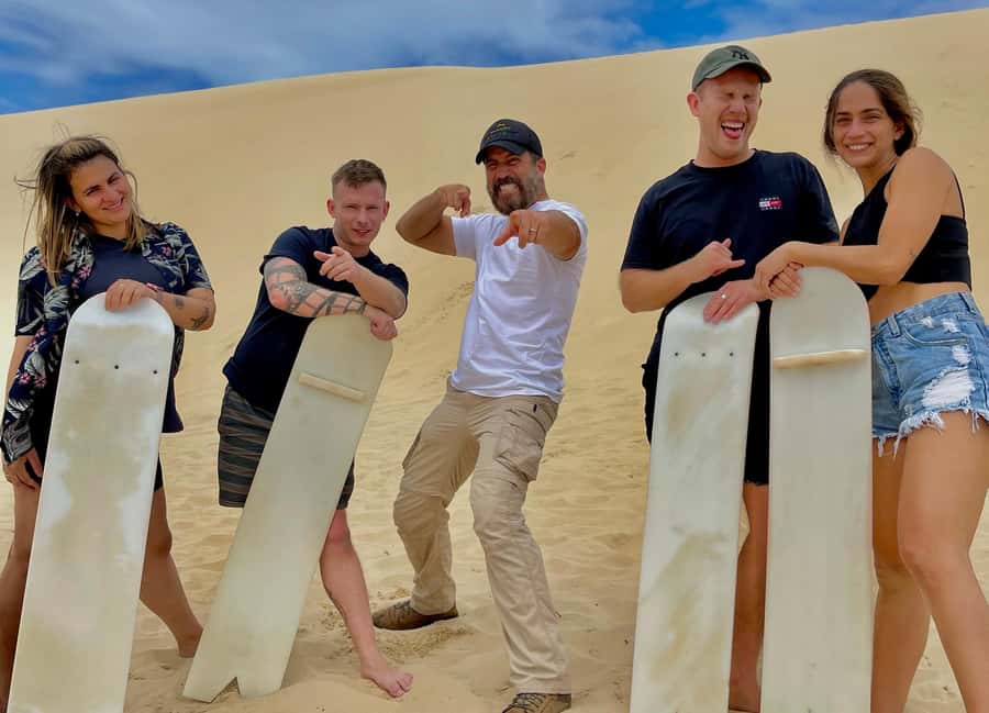 Sydney: Port Stephens Day Trip with Dolphin Cruise or Hike - Anna Bay and the huge moving sand dunes