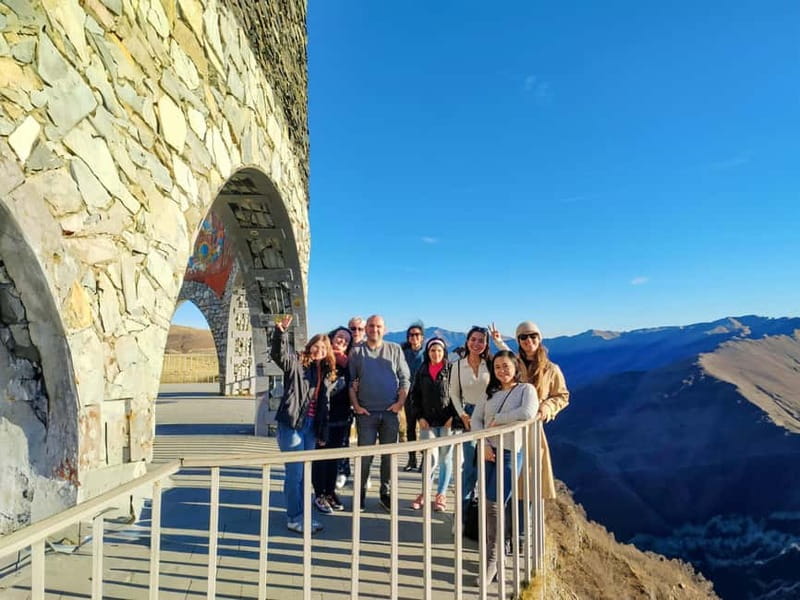 Tbilisi: Gudauri and Kazbegi Day Trip Including 4WD - Gergeti Trinity Church beneath Mount Kazbek