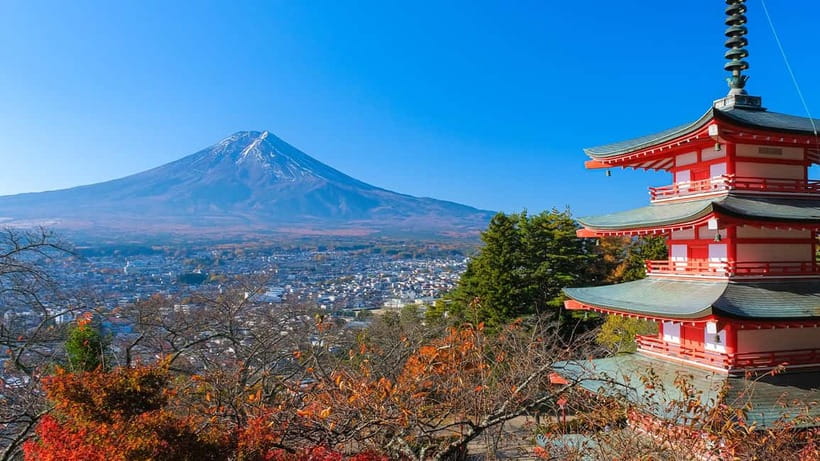 Tokyo: Mount Fuji 5th Station & Onsen Day Trip - Shinkurayama Asama Park and the famous red pagoda view