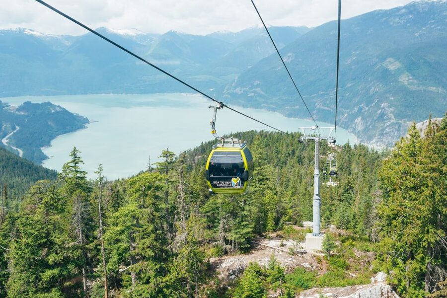 Whistler, Sea to Sky Gondola, and Shannon Falls Day Trip - Riding the Sea to Sky Gondola in Squamish